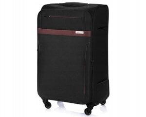 Большой чемодан Solier STL1316 L, черный- коричневый цена и информация | Чемоданы, дорожные сумки | kaup24.ee
