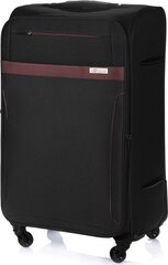 Большой чемодан Solier STL1316 XL, черный-коричневый цена и информация | Чемоданы, дорожные сумки | kaup24.ee