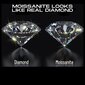 Naiste sõrmus teemant-moissanite, Hõbe 925 kaetud roodiumiga hind ja info | Sõrmused | kaup24.ee