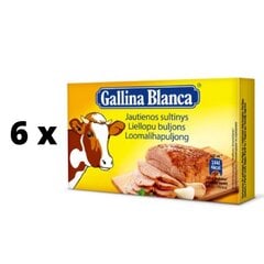 Говяжий бульон Gallina Blanca, 6 упаковок по 8 шт. (80 г.) цена и информация | Супы, бульоны | kaup24.ee