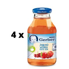Lastemahl GERBER õun, kirsimaitseline 200ml x 4 pakk hind ja info | Püreed | kaup24.ee
