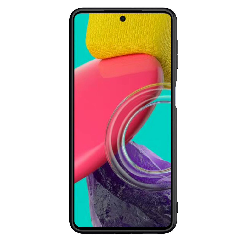 Nillkin Textured Case Vastupidav tugevdatud ümbris geelraami ja nailonist tagaküljel Samsung Galaxy M53 5G must hind ja info | Telefoni kaaned, ümbrised | kaup24.ee