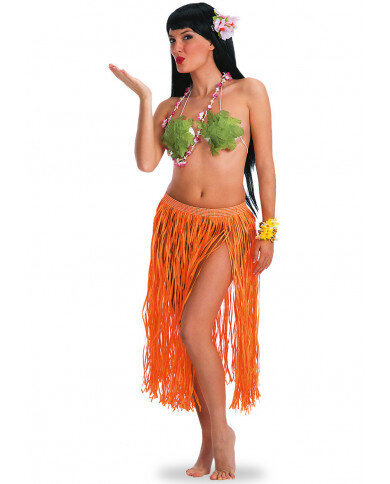 Hawaii seelik 70 cm pikkune oranž цена и информация | Karnevali kostüümid | kaup24.ee