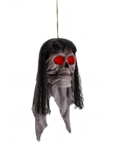 Mummy Halloweeni mask valgusega 60 cm hind ja info | Karnevali kostüümid | kaup24.ee