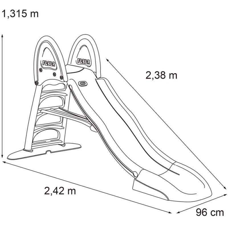 Liumägi Feber, 238 cm hind ja info | Liumäed, Pikleri kolmnurgad | kaup24.ee