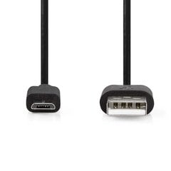 Kaabel micro USB, 5m, must, USB 2.0, kilekotis hind ja info | Mobiiltelefonide kaablid | kaup24.ee