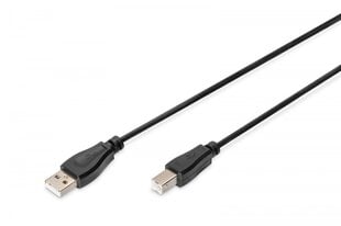 Кабель Assmann USB 2. 0 A/M -B/M, 1 м, черный цена и информация | Кабели для телефонов | kaup24.ee