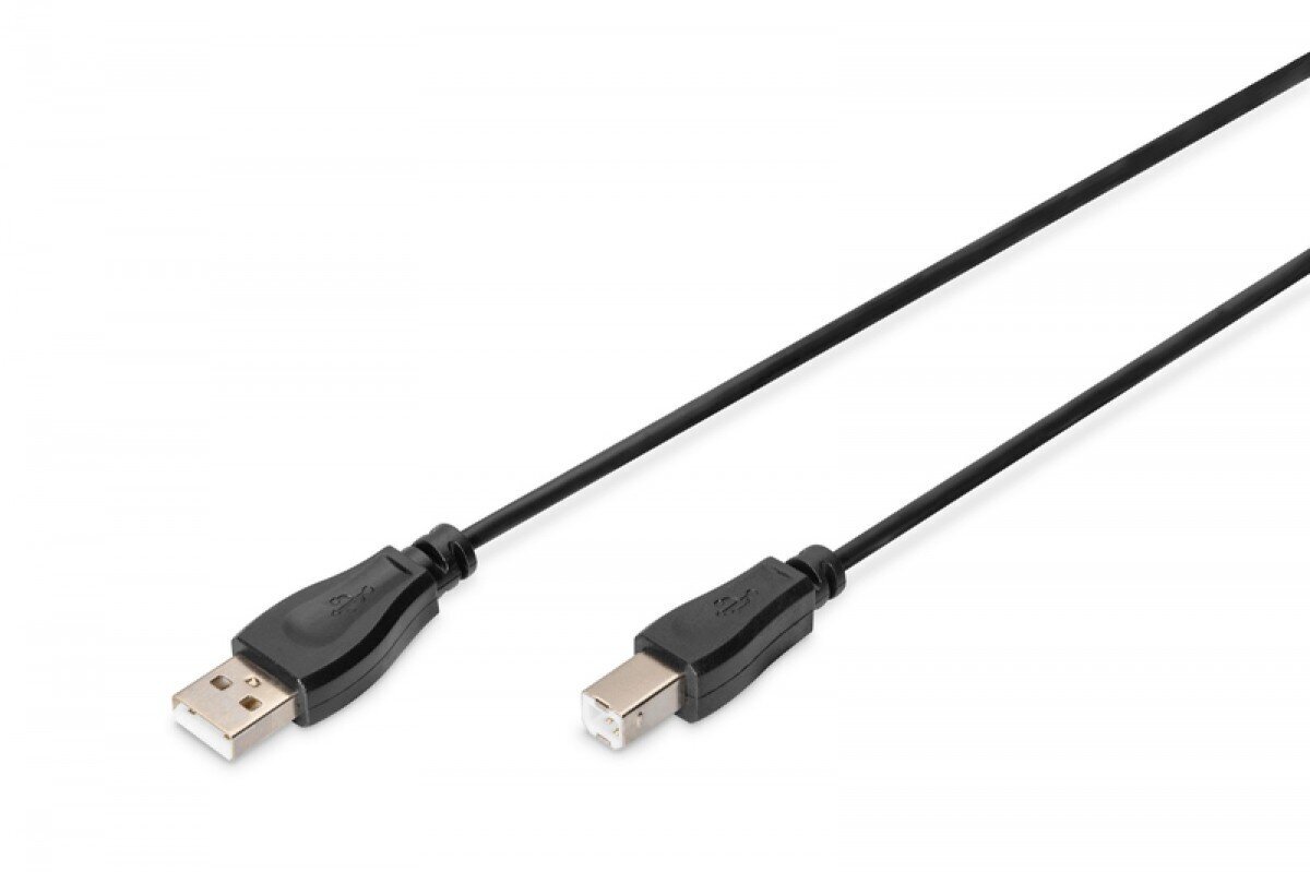 Assmann Connection Cables USB 2. 0 A/M -B/M 1,0m black цена и информация | Mobiiltelefonide kaablid | kaup24.ee