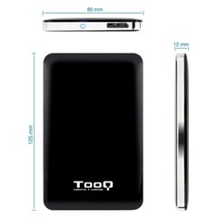 Чехол для жетского диска TooQ TQE-2538B 2,5" цена и информация | Жёсткие диски (SSD, HDD) | kaup24.ee