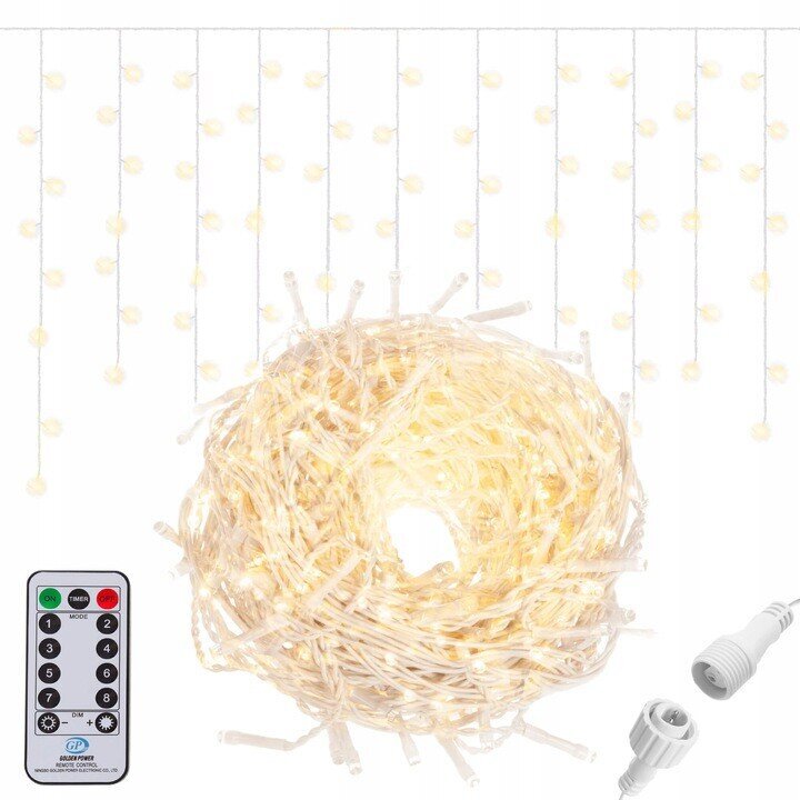500 LED-iga jõuluvanik, kuldne цена и информация | Jõulutuled | kaup24.ee