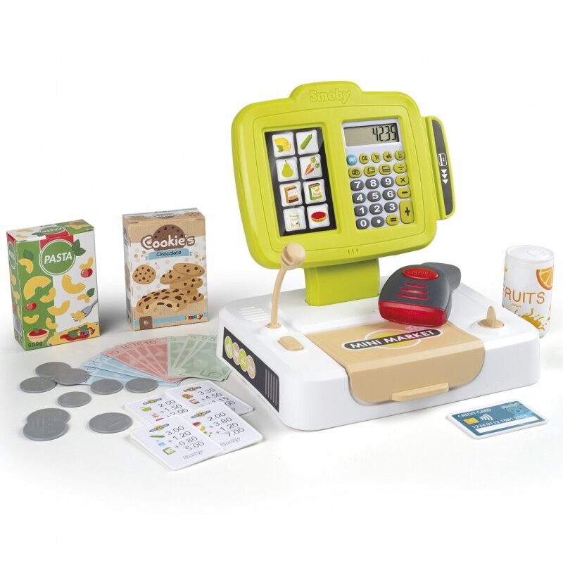 Skanneriga elektrooniline kassaaparaat - Smoby, roheline hind ja info | Tüdrukute mänguasjad | kaup24.ee