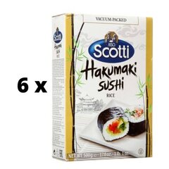 Рис для суши Hakumaki, 500 г x 6 шт. упаковка цена и информация | Каши, крупы, хлопья | kaup24.ee