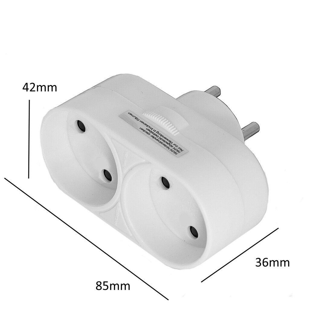 Jagaja, 2 pistikupesa G.LUX EB-5/ ODL-EBX-7A hind ja info | Pikendusjuhtmed, kaablid | kaup24.ee