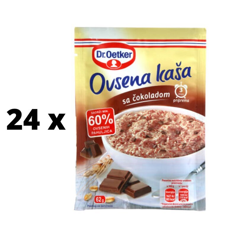 Kaerapuder Dr.Oetker šokolaadiga, 62 g. x 24 tk цена и информация | Kuivained, tangud, riis | kaup24.ee