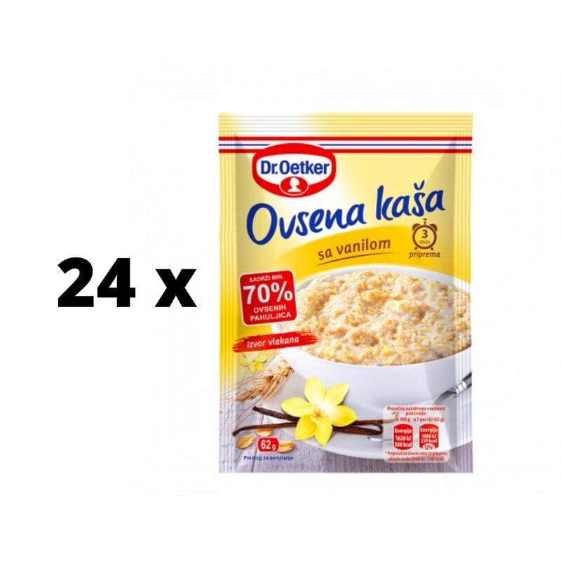 Kaerahelbed Dr. Oetker vaniljega, 62 g x 24 tk цена и информация | Kuivained, tangud, riis | kaup24.ee