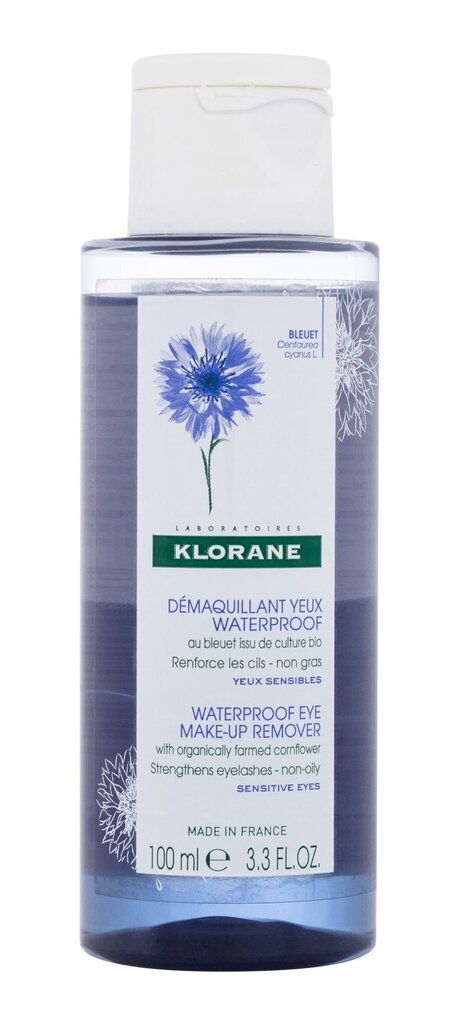 Silmameigieemaldaja Klorane Cornflower 100 ml цена и информация | Näopuhastusvahendid | kaup24.ee