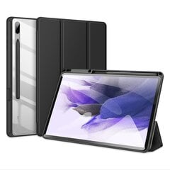 Dux Ducis Toby Armored Flip Smart Case for Samsung Galaxy Tab S7 + (S7 Plus) / Tab S7 FE / Tab S8 + (S8 Plus) with Stylus Holder Black цена и информация | Чехлы для планшетов и электронных книг | kaup24.ee