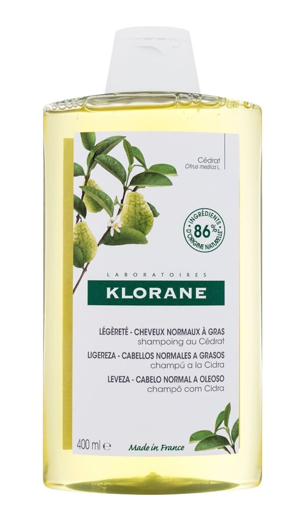 Puhastav šampoon Klorane Citrus 400 ml цена и информация | Šampoonid | kaup24.ee