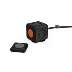Удлинитель PowerCube Extended Remote Set, 4 розетки, 1,5м, с выключателем и пультом, черный цена и информация | Удлинители | kaup24.ee