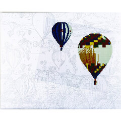 Картина 2 в 1: Картина по номерам + Алмазная мозаика "Воздушные шары" 40x50, C 89693 цена и информация | Алмазная мозаика | kaup24.ee