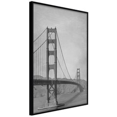 Poster Bridge in San Franciscos, must raam цена и информация | Картины, живопись | kaup24.ee