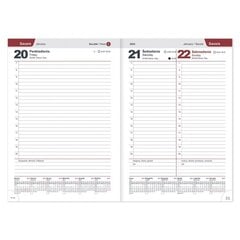 Planning notebook calendar for 2019, A5, Raspberry Red, Delivery 2-3 W.D. hind ja info | Kalendrid, märkmikud | kaup24.ee