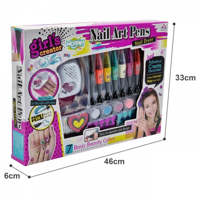 Küünte värvimise komplekt lastele - Woopie ART&FUN hind ja info | Laste ja ema kosmeetika | kaup24.ee