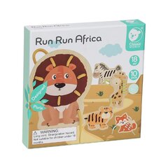 Puidust komplekt nööriga - Aafrika loomad, 10 tükki hind ja info | Imikute mänguasjad | kaup24.ee
