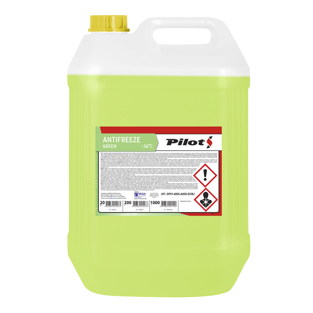 PILOT Antifriis -36C 20KG roheline hind ja info | Antifriisid ja jahutusvedelikud | kaup24.ee