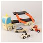 Puidust veoauto koos autodega hind ja info | Poiste mänguasjad | kaup24.ee
