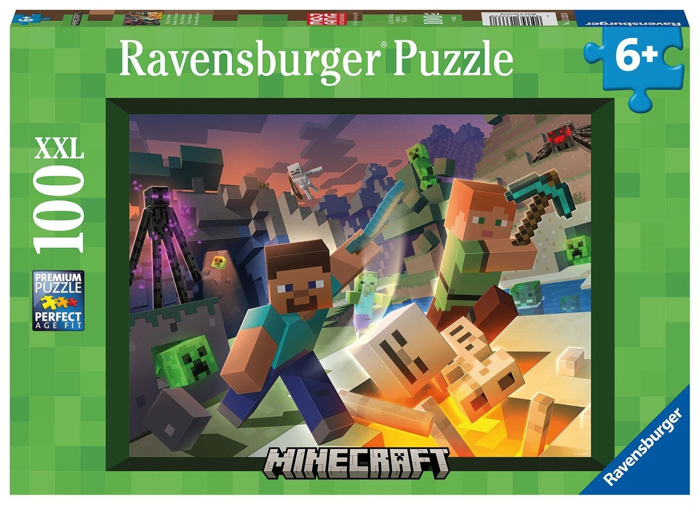 Pusle Ravensburger Minecrafti koletised, 100 tk. цена и информация | Pusled | kaup24.ee