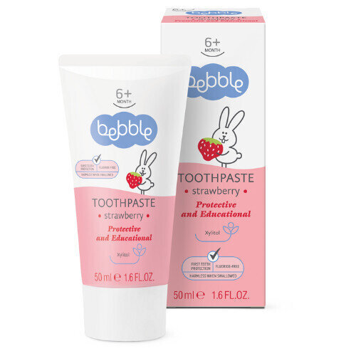 Laste hambapasta Bebble maasikamaitseline, 50 ml hind ja info | Laste ja ema kosmeetika | kaup24.ee