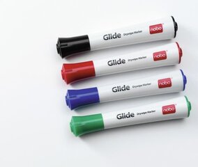 Набор маркеров для белой доски и блокнотов NOBO GLIDE, 4 цвета цена и информация | Канцелярские товары | kaup24.ee