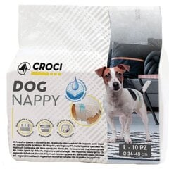 Croci Dog Nappy koerte mähkmed, suurus L, 34-48cm, 10tk. цена и информация | Средства по уходу за животными | kaup24.ee