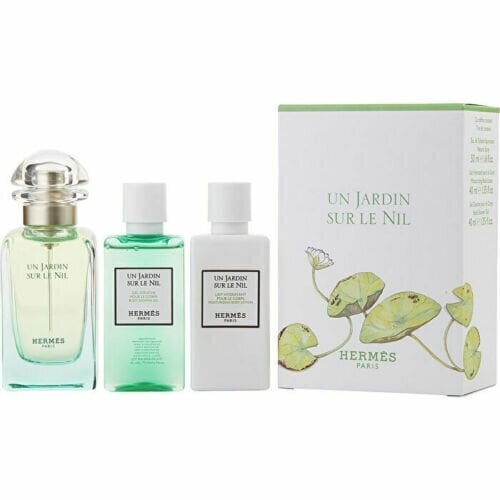 Hermes Un Jardin Sur Le Nil EDT gift set 50 ml, body lotion 40 ml and shower gel 40 ml 50ml цена и информация | Naiste parfüümid | kaup24.ee