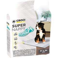 Croci Super Nappy Nonslip нескользящие коврики, 57x54 см, 10 шт. цена и информация | Средства по уходу за животными | kaup24.ee