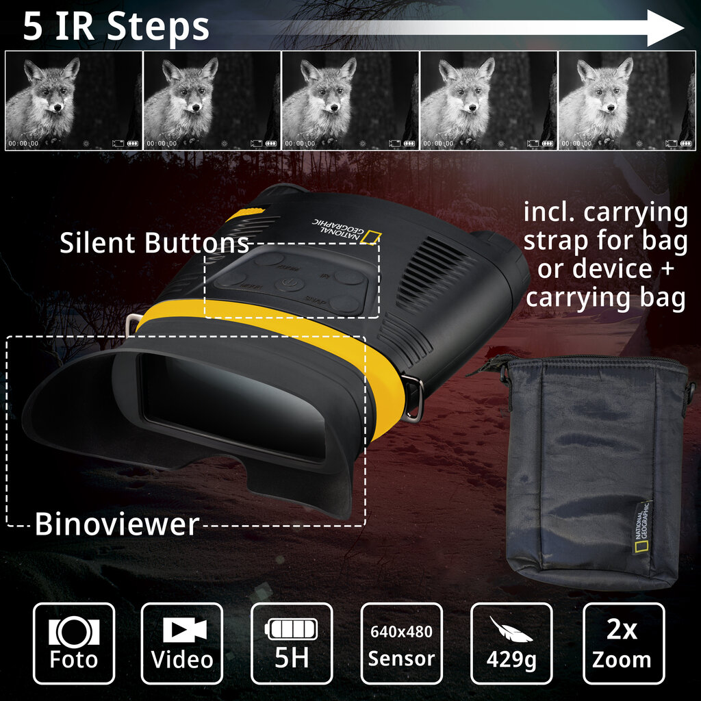Digitaalne ööbinoklid NATIONAL GEOGRAPHIC hind ja info | Binoklid | kaup24.ee