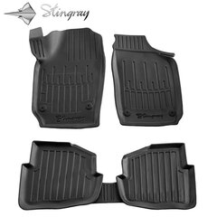 Коврики 3D VOLKSWAGEN Polo IV 2001-2009, 5 шт. black /5020065 цена и информация | Резиновые коврики | kaup24.ee