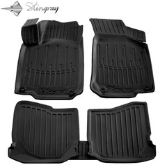 Коврики напольные 3D SEAT Toledo II 1M 1999-2004, 5 шт. черные /5020015 цена и информация | Резиновые коврики | kaup24.ee