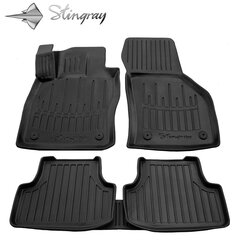 Коврики напольные 3D SEAT Leon III 5F 2012-2019, 5 шт. черные /5024065 цена и информация | Резиновые коврики | kaup24.ee