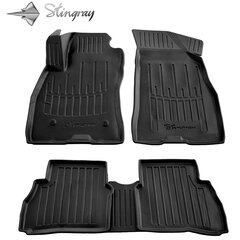 Коврики напольные 3D FIAT Doblo 2010->, 5 шт (пассажирские) черные /5006015 цена и информация | Модельные резиновые коврики | kaup24.ee