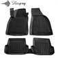 Matid 3D AUDI A4 B6 2001-2004, 5 tk. black /5030015 hind ja info | Kummimatid | kaup24.ee