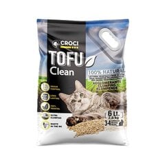 Органический наполнитель Croci Tofu Clean для кошек, 6 л, 2,6 кг. цена и информация | Наполнители для кошачьих туалетов | kaup24.ee