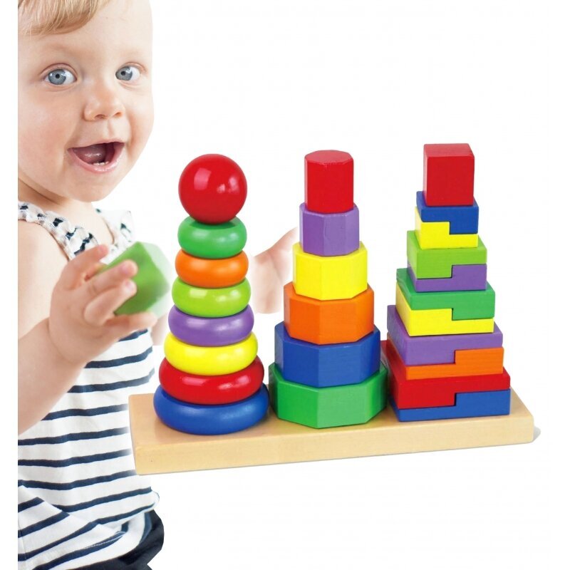 Puidust kolmest osast koosnev pusle - Viga Toys hind ja info | Imikute mänguasjad | kaup24.ee
