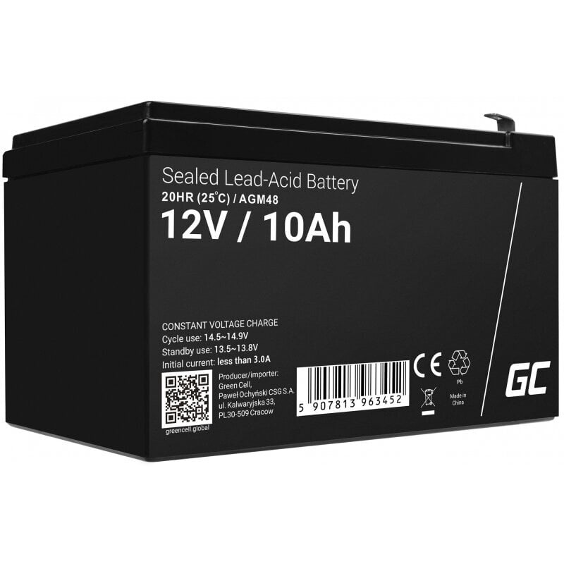 Green Cell AGM48 UPS battery Sealed Lead Acid (VRLA) 12 V 10 Ah цена и информация | Akud | kaup24.ee