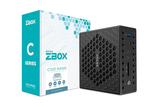 Стационарный компьютер Zotac ZBOX nano CI331 DDR4-SDRAM N5100 mini PC Intel® Celeron® N 4 GB 120 GB SSD Windows 10 Pro N Black цена и информация | Стационарные компьютеры | kaup24.ee