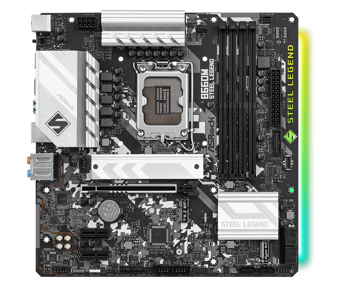 Asrock B660M Steel Legend Intel B660 LGA 1700 micro ATX цена и информация | Emaplaadid | kaup24.ee