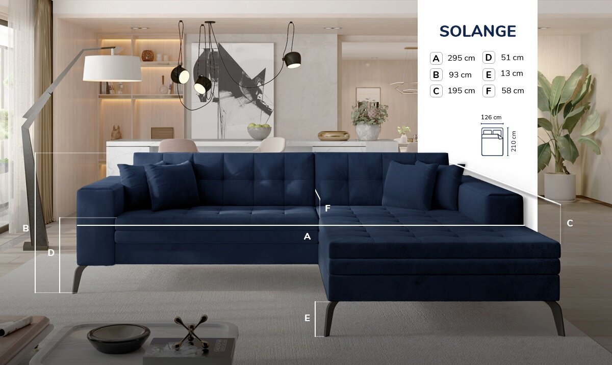 Nurgadiivanvoodi SOLANGE-Omega 91 -Vasak hind ja info | Diivanid ja diivanvoodid | kaup24.ee