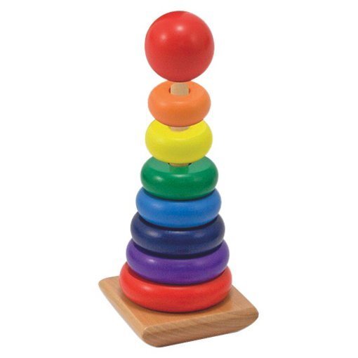 Melissa & Doug Rainbow Stacker puidust sorteerimismänguasi цена и информация | Imikute mänguasjad | kaup24.ee