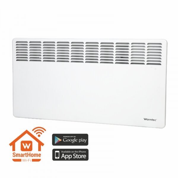 Konvektorkütteseade 67,5x43,5x8cm WARMTEC EWE+ 1500 Wi-Fi, 1500W valge цена и информация | Küttekehad | kaup24.ee